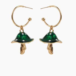 Green Mushroom Earrings M473
